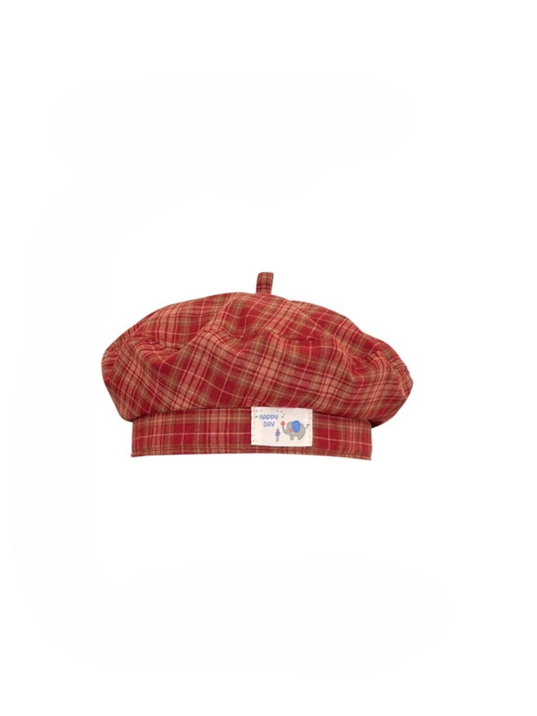 Haila - Plaid Patch Casual Beret Hat