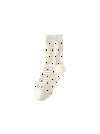 Rufia – Retro Polka Dot Mid Socks