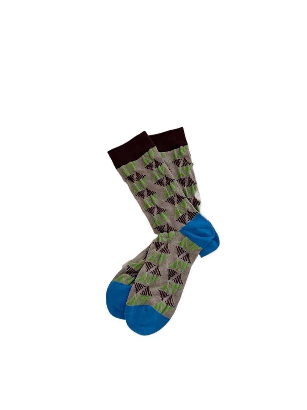 Rufia - Retro Contrast Mid-Calf Socks - Vintage & Sweet