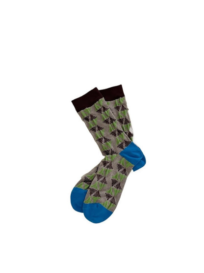 Rufia - Retro Contrast Mid-Calf Socks - Vintage & Sweet