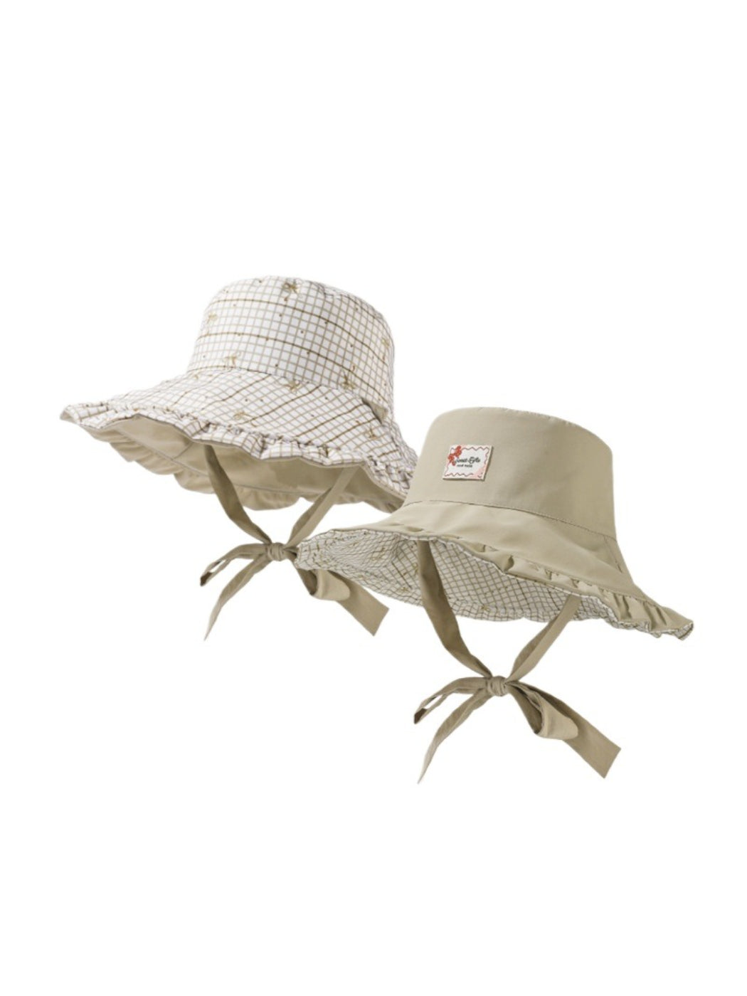 Haila bucket hat worn by model, showing fit and style from front angle