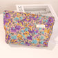 Cosbai - Flower Print Makeup Storage Pouch