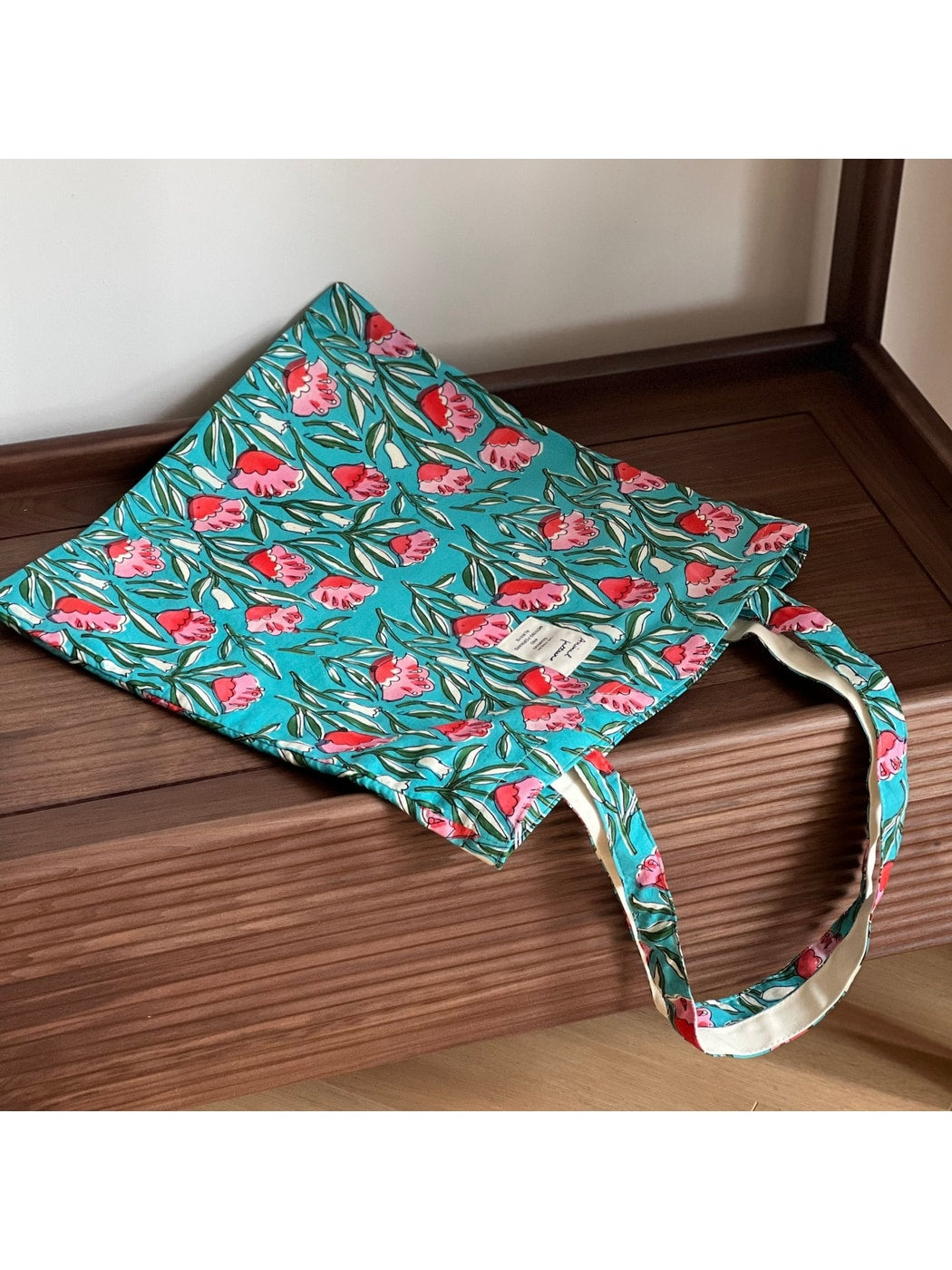 Cosbai - Botanical Block Print Tote Bag