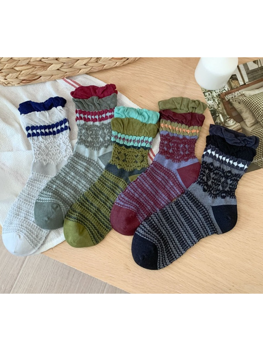 Rufia - Crafted Texture Crew Socks