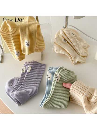 Rufia - Soft Tone Ribbed Crew Socks product image 1