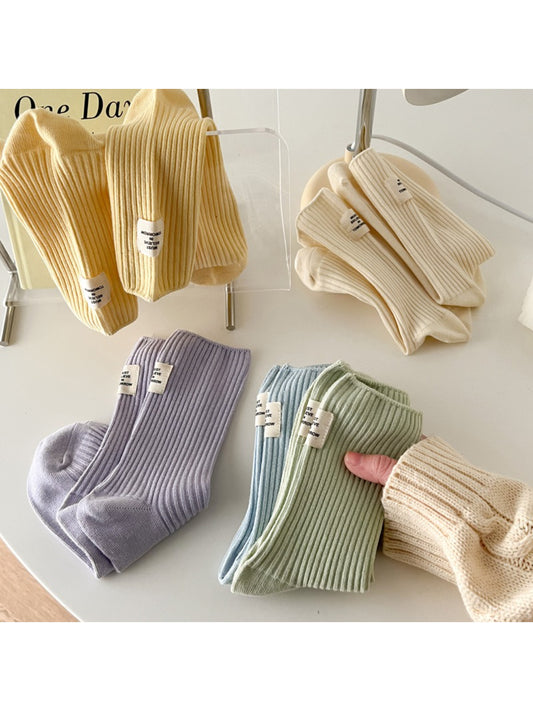 Rufia - Soft Tone Ribbed Crew Socks product image 1