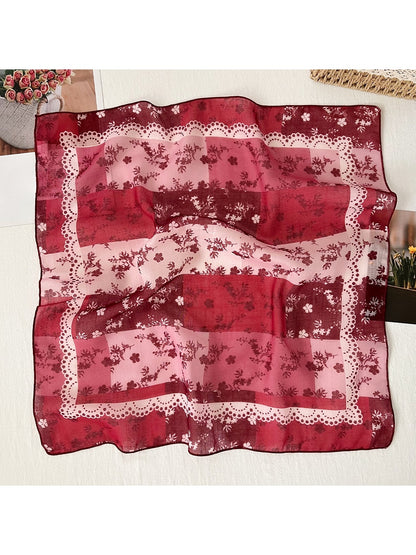 Scarvii - Patterned Patchwork Style Square Scarf