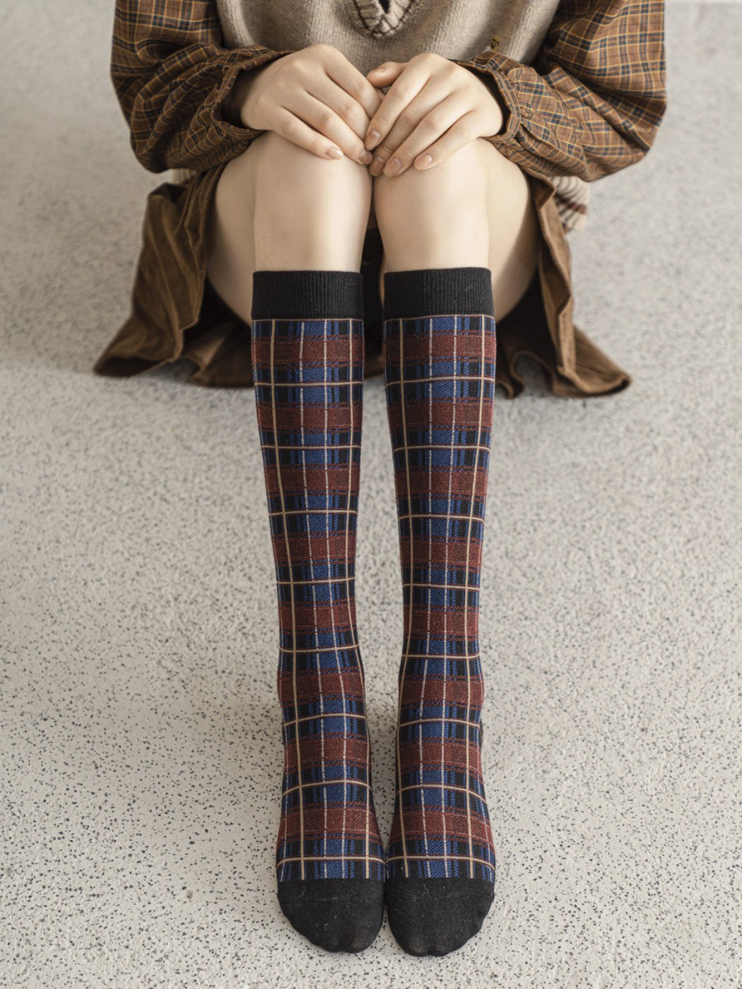 Rufia - Retro Plaid Knee High Socks