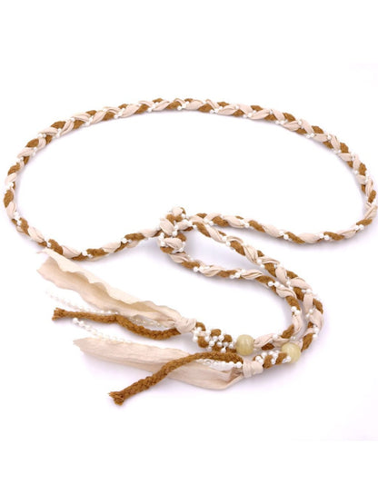 Beco - Boho Inspired Braided Colorblock Belt