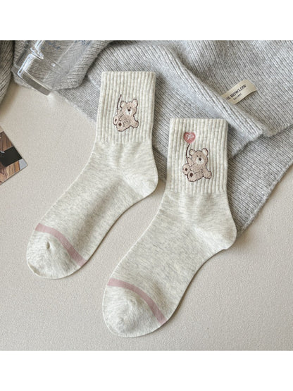Rufia - Cozy Bear Motif Crew Socks product image 6