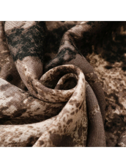 Scarvii - Vintage Dark Ombre Print Scarf
