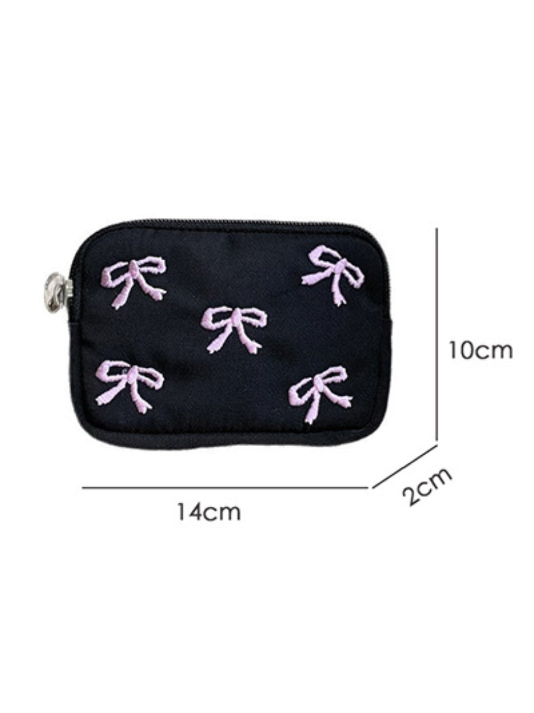 Cosbai - Coin Pouch with Bow Embroidered