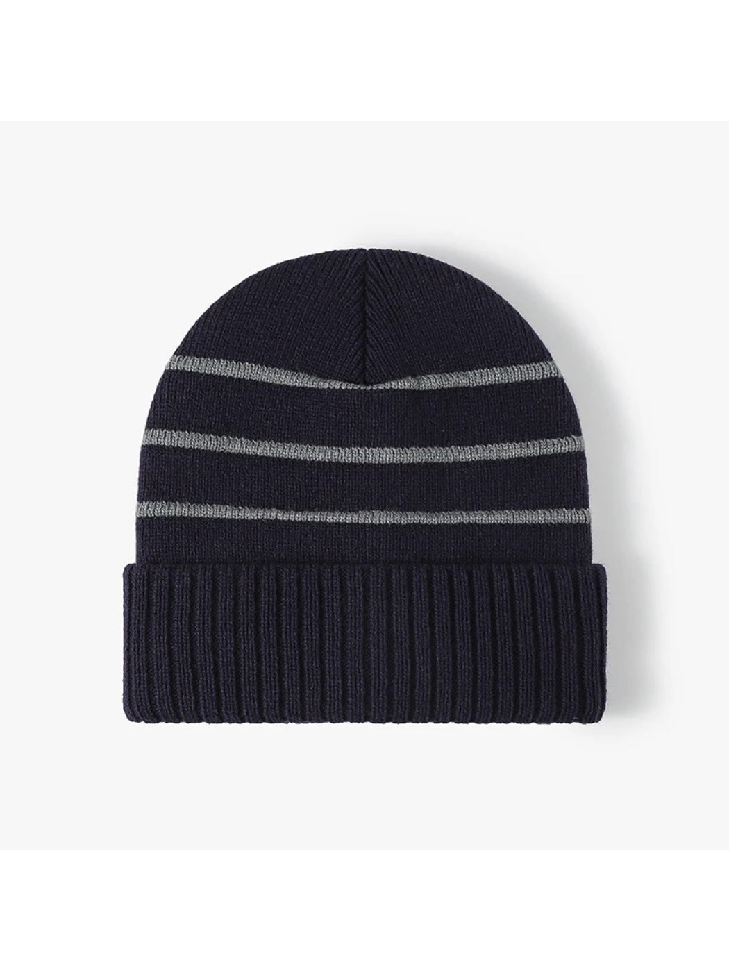 Haila - Striped Fleece-Lined Cuffed Knit Beanie