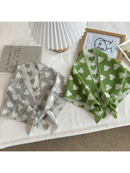 Scarvii - Sweet Style Heart Pattern Bandana Scarf
