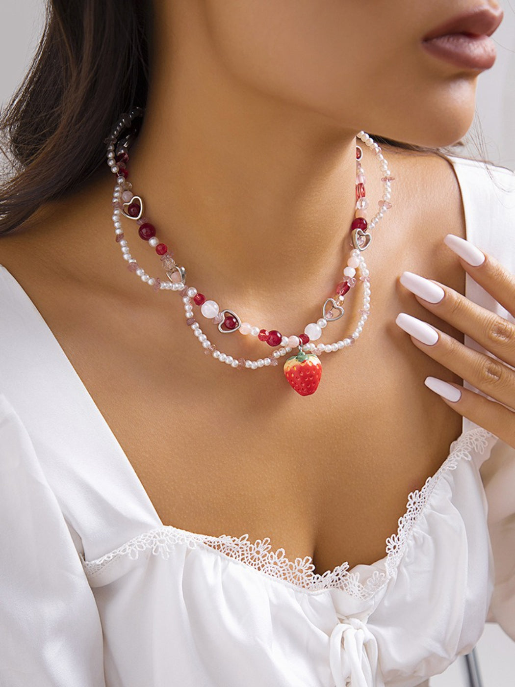 Neckit - Strawberry Charm Layered Necklace