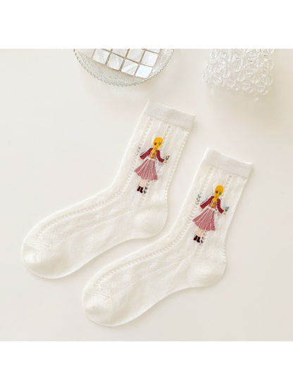 Rufia - Storybook Girl Embroidered Crew Socks product image 7
