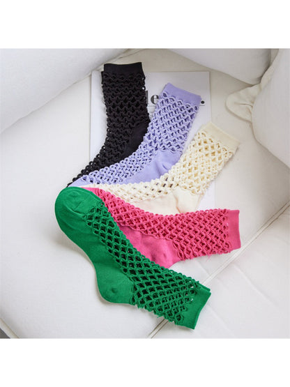 Rufia - Openwork Panel Crew Socks