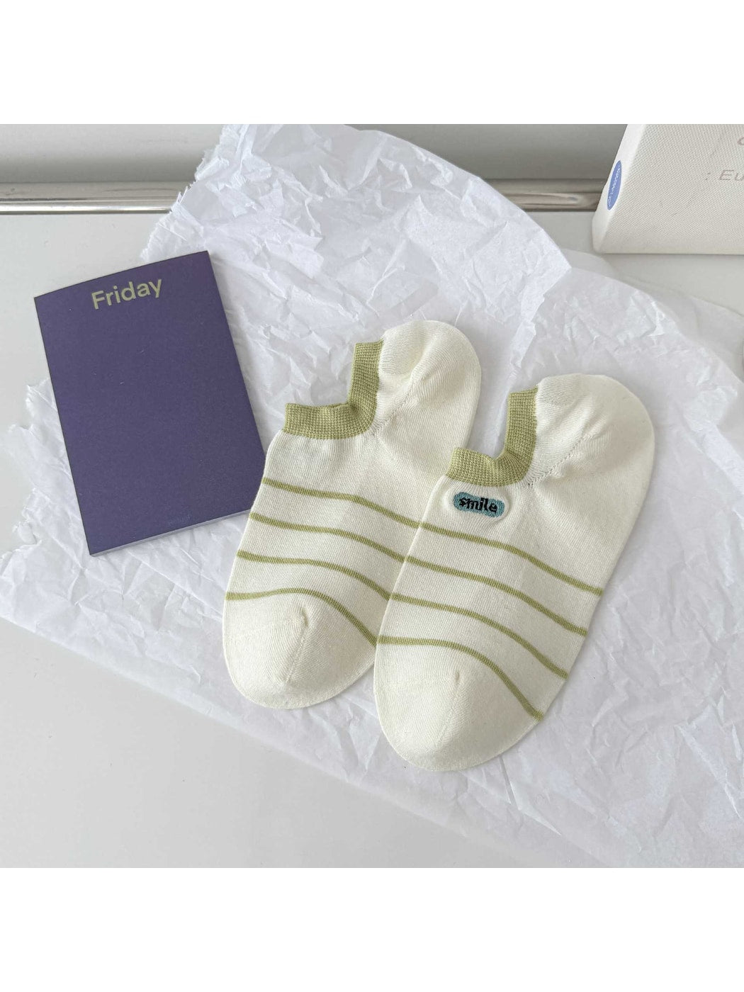 Rufia - Women's Low-Cut Striped Invisible Socks