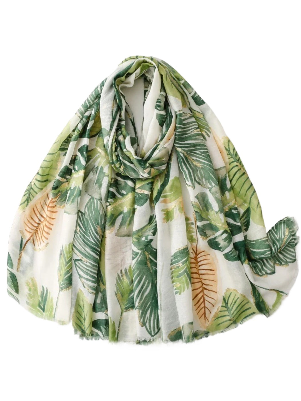 Scarvii - Tropical Leaf Foil Wrap Scarf