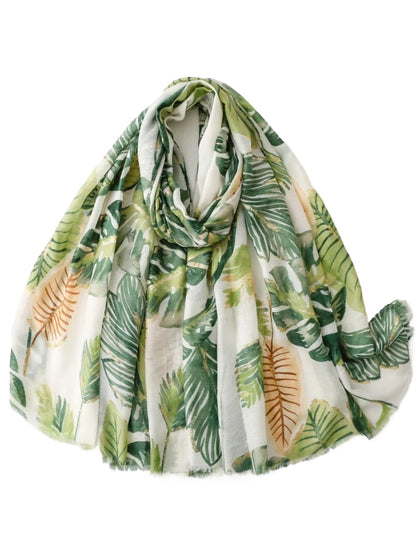 Scarvii - Tropical Leaf Foil Wrap Scarf