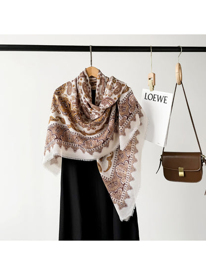 Scarvii - Vintage Paisley Border Square Scarf