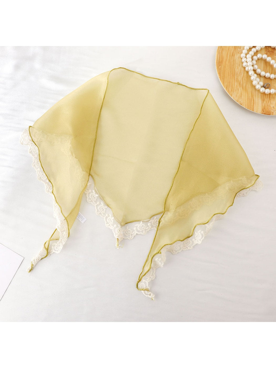 Scarvii - Lace Edge Vintage Style Triangle Bandana
