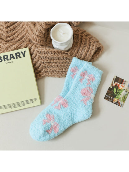 Rufia - Winter Jacquard Mid-calf Sleep Socks