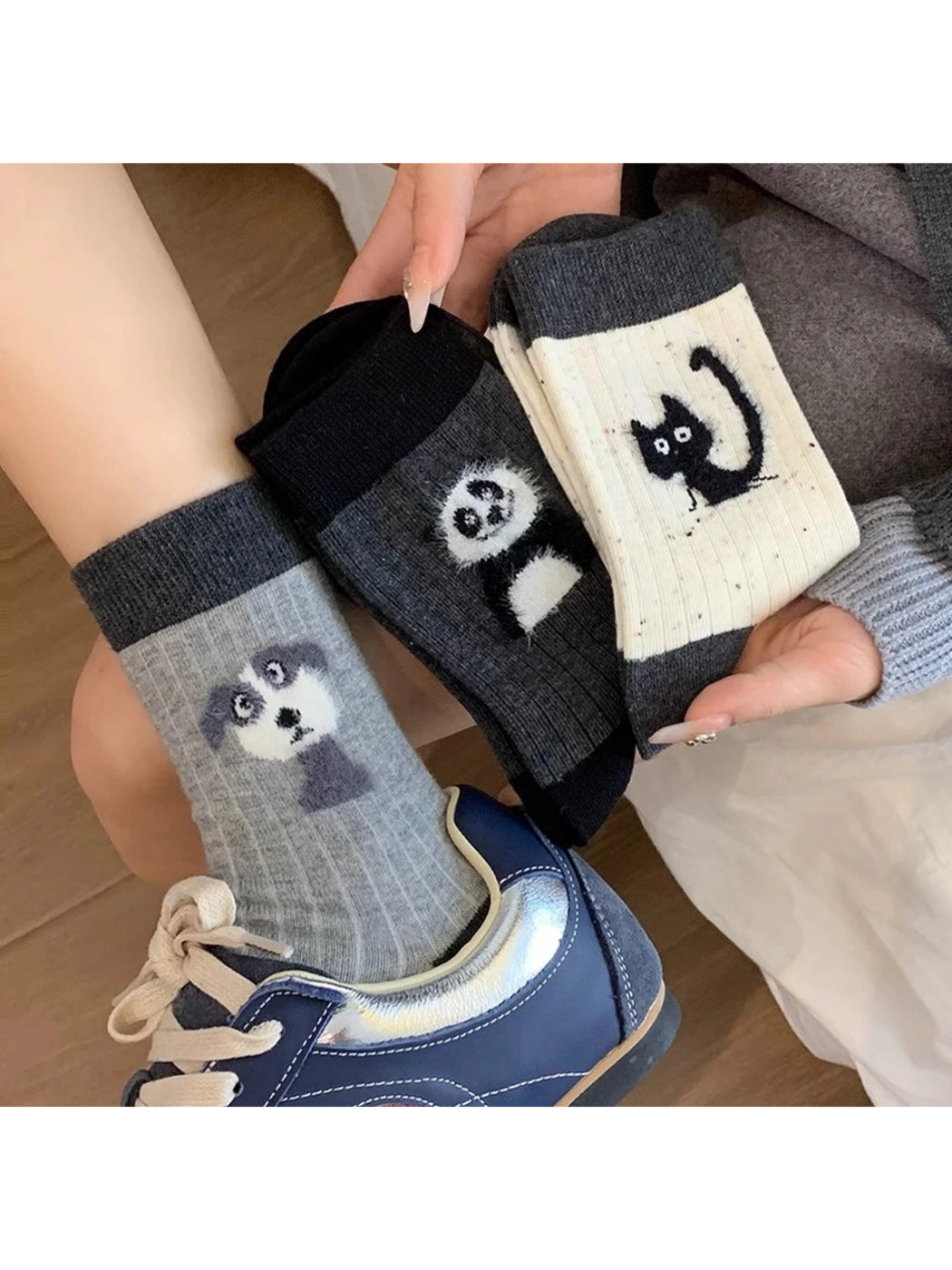 Rufia - Playful Pet Faces Crew Socks