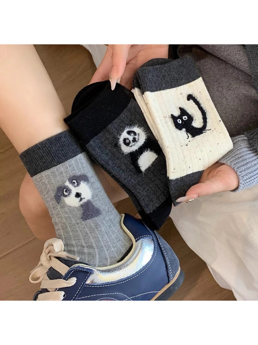 Rufia - Playful Pet Faces Crew Socks
