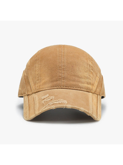 Haila - Distressed Adjustable Curved Brim Baseball Cap