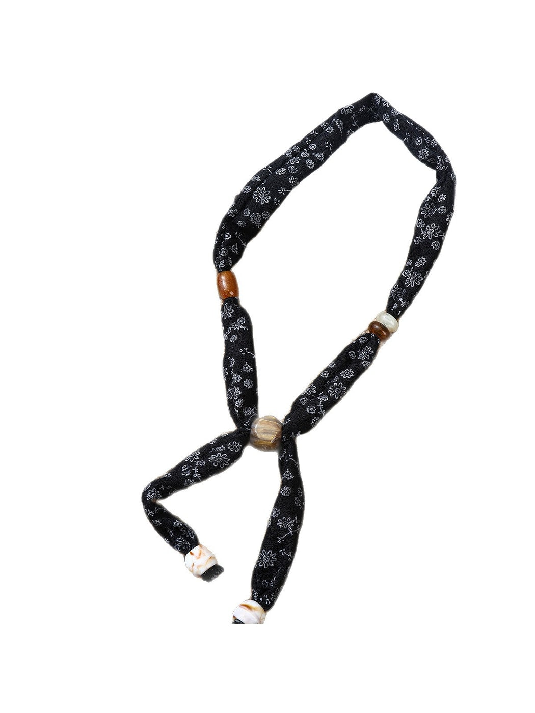 Scarvii - Decorative Long Beaded Fashion Narrow Scarf
