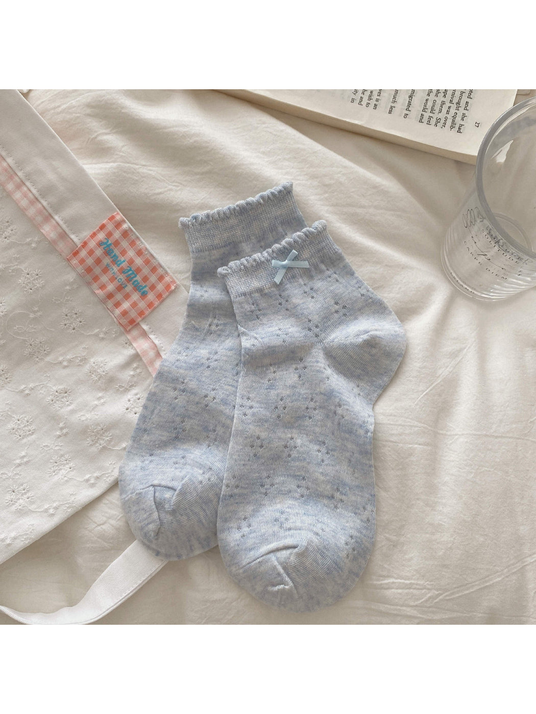 Rufia - Speckled Ruffle Ankle Socks