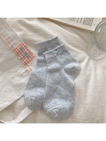 Rufia - Speckled Ruffle Ankle Socks