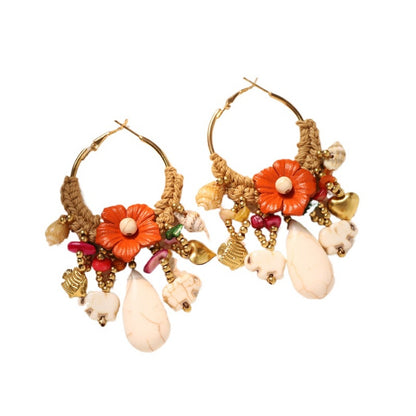 Earwish - Boho Woven Floral Beads Earrings - Sweet & Bold