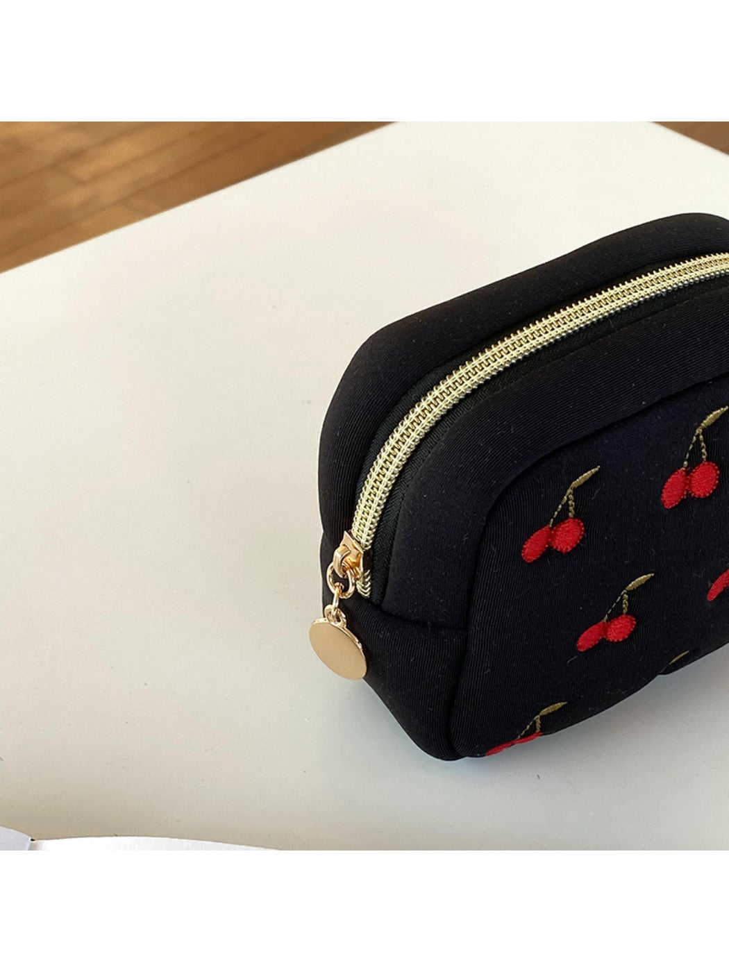 Cosbai - Compact Pouch with Cherry Print for Women