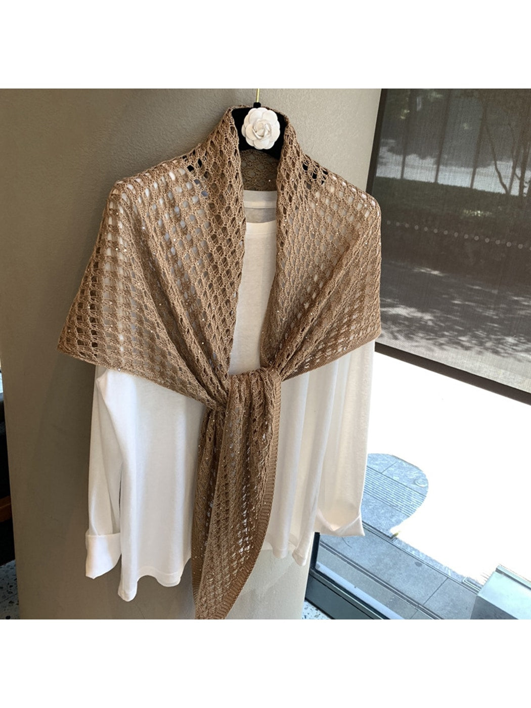 Scarvii - Elegant Sheer-Look Drape Shawl Scarf