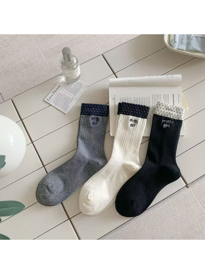 Rufia - Pretty Girl Embroidered Crew Socks product image 1