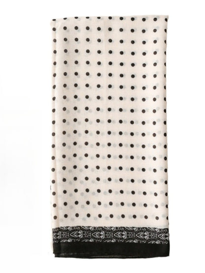 Scarvii -  Elegant Long Scarf with Polka Dots
