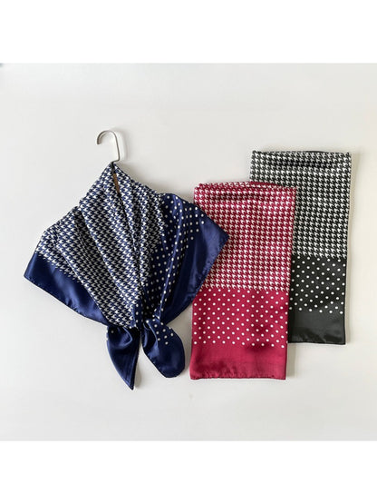 Scarvii - Houndstooth Dot Patchwork Square Scarf