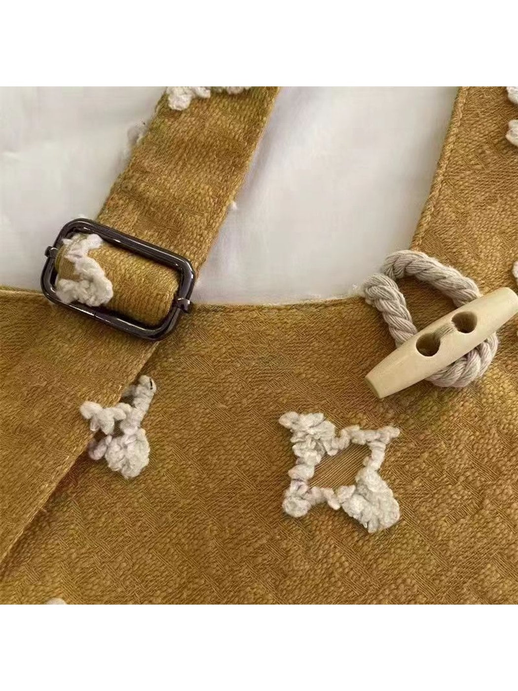 Cosbai - Yellow Floral Toggle Closure Tote Bag
