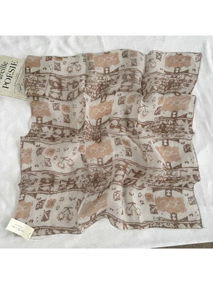 Scarvii - Abstract Floral Sketch Square Scarf