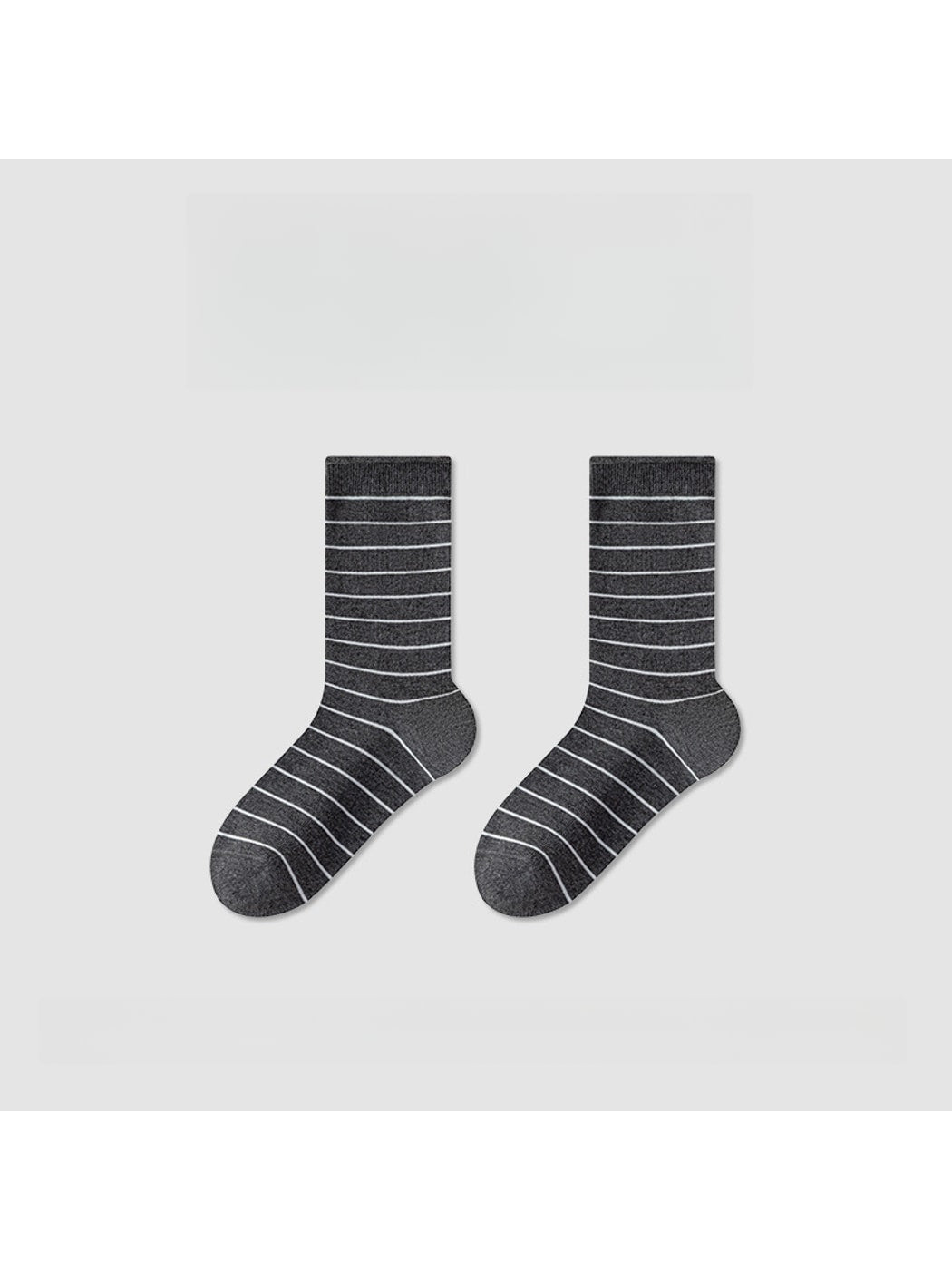 Rufia - Two-color Simple Line Pattern Crew Socks