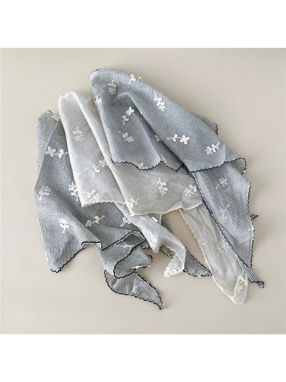 Scarvii - Striped Cherry Triangle Scarf