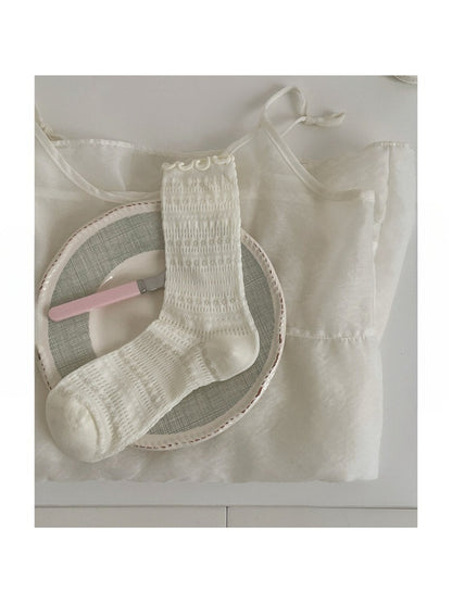 Rufia - Ruffle Textured Knit Crew Socks product image 7