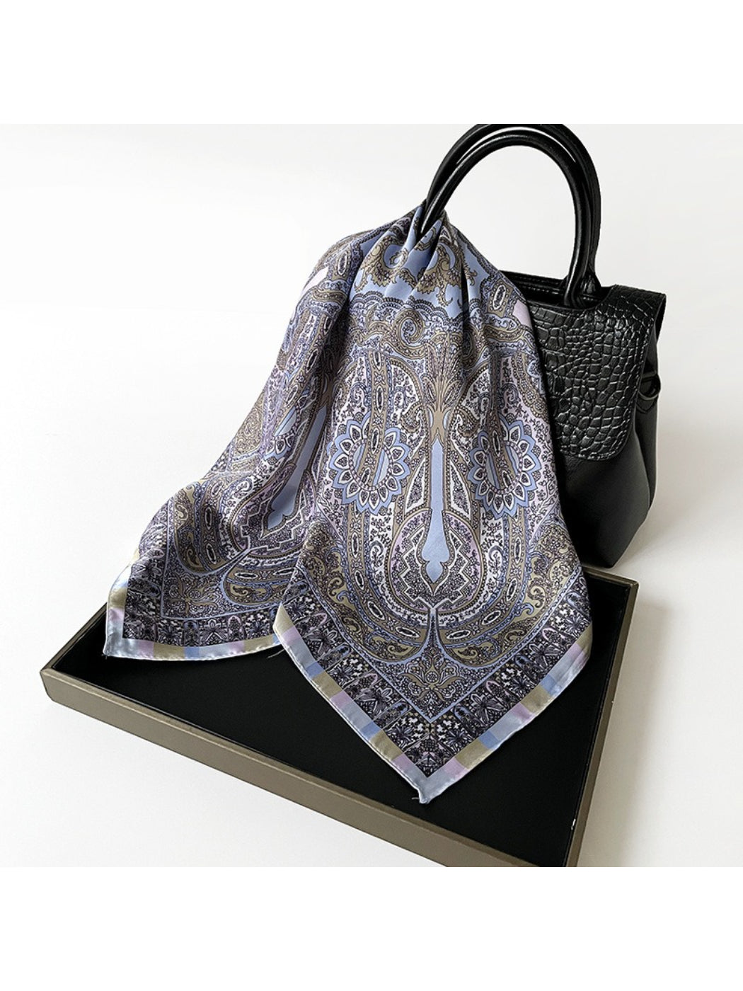 Scarvii - Everyday Paisley Print Square Scarf