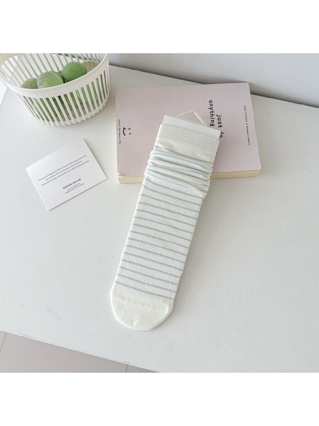 Rufia - Blue Classic Ruffle Crew Socks