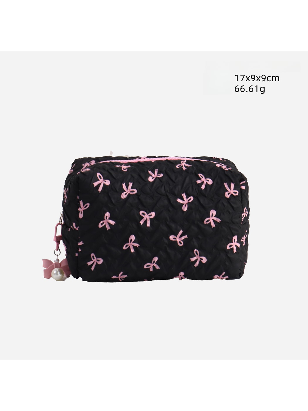 Cosbai - Bow Detail Bucket and Pouch Storage Bag
