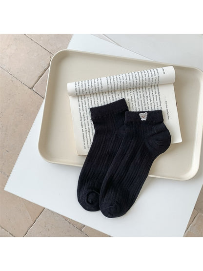 Rufia - Cute Bear Pattern Women's Ankle Socks