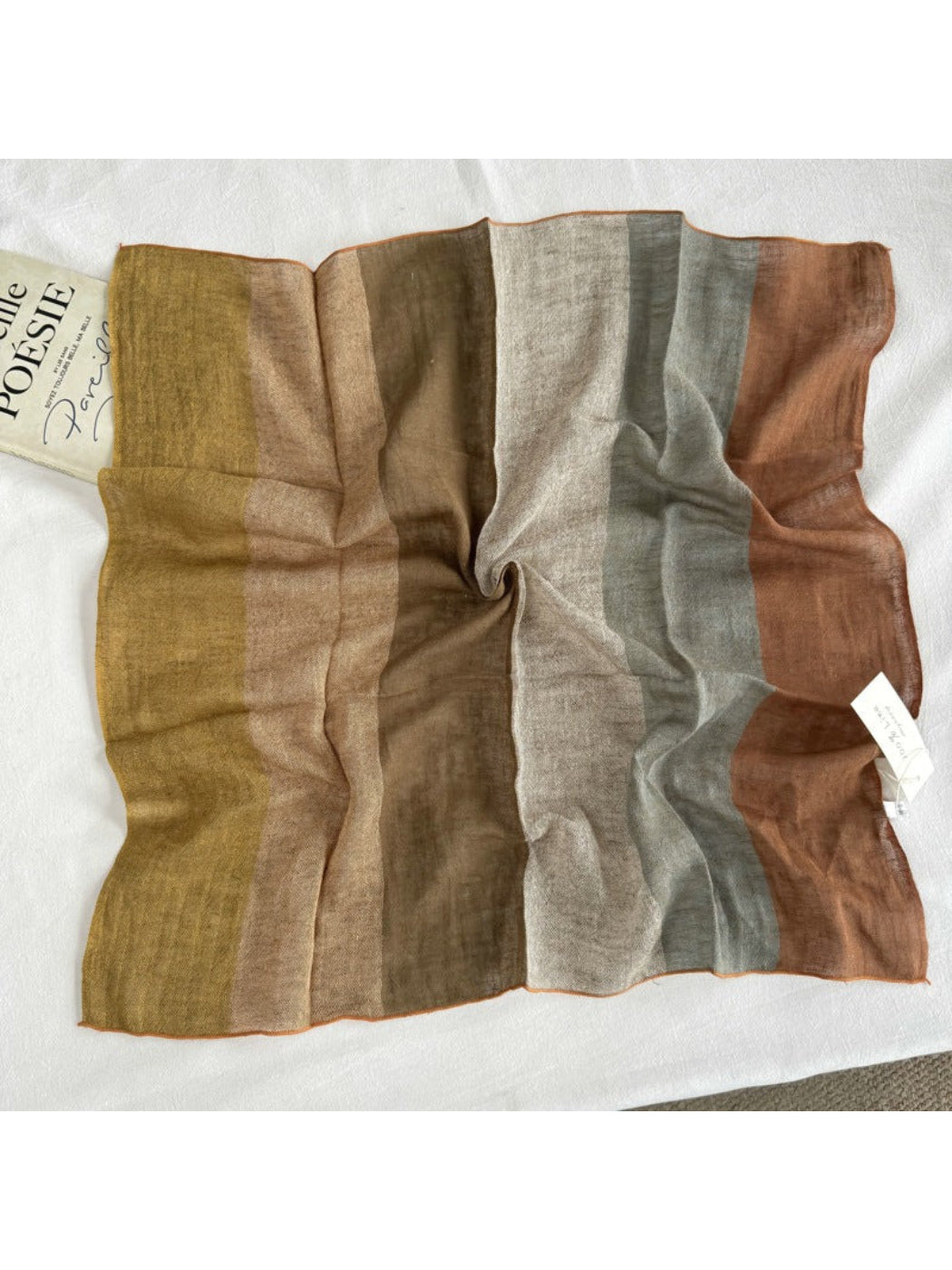 Scarvii - Sheer Stripe Square Scarf