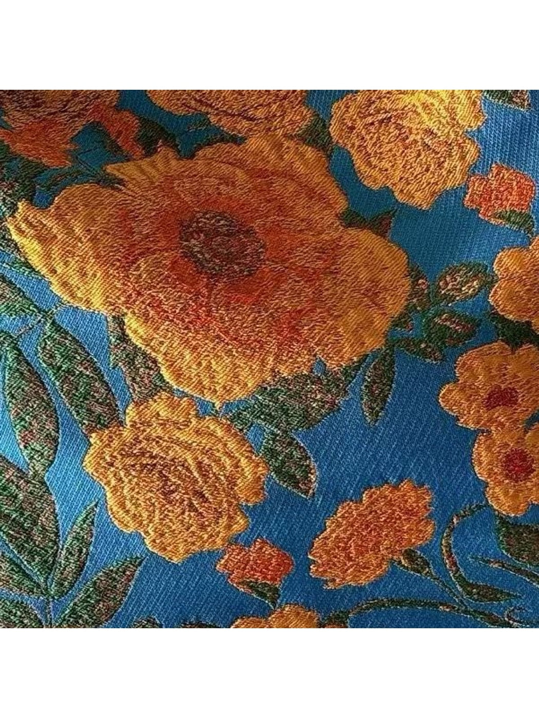Cosbai - Floral Contrast Detail Magnetic Closure Tote Bag